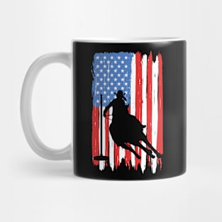 American Flag Pole Bending Graphic Mug